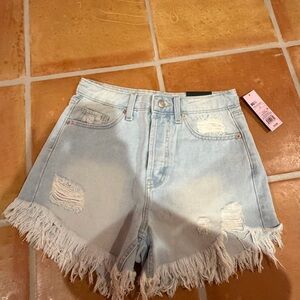 Target Light Wash Distressed Denim Shorts